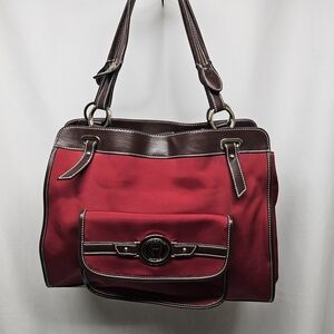 Etienne Aigner Red and Brown Shoulder Bag